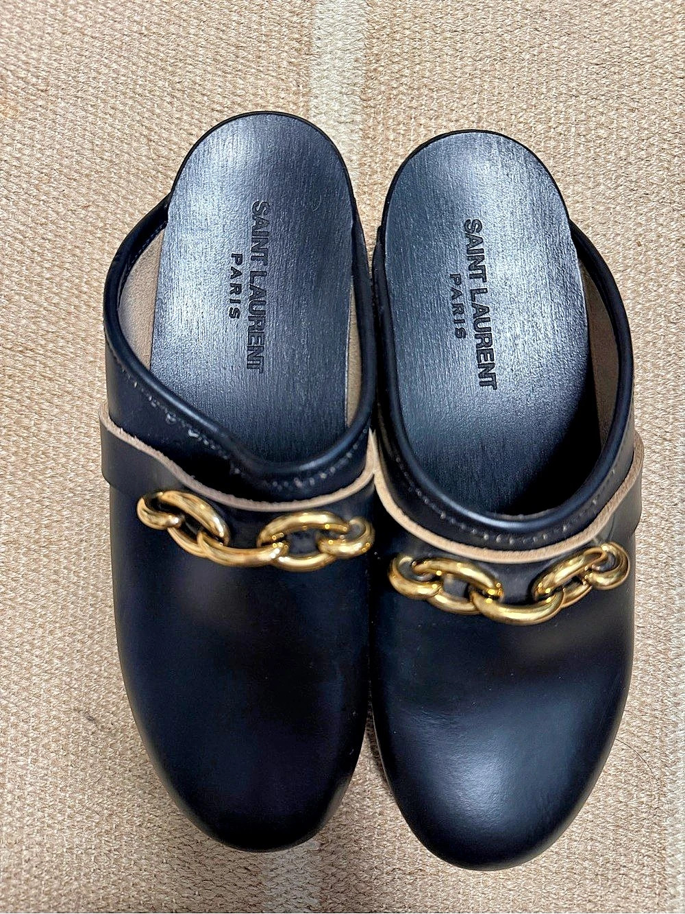 Authentic Saint Laurent Tribute Chain Clogs, Size US 10 - Picture 3 of 5
